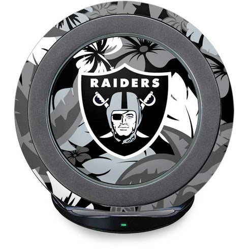 NFL Las Vegas Raiders Tropical Print Fast Charge Wireless Charging Stand Skin
